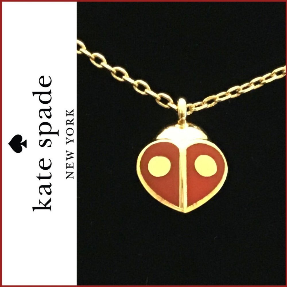 Kate Spade Ladybug Mini Pendant Necklace NWT
